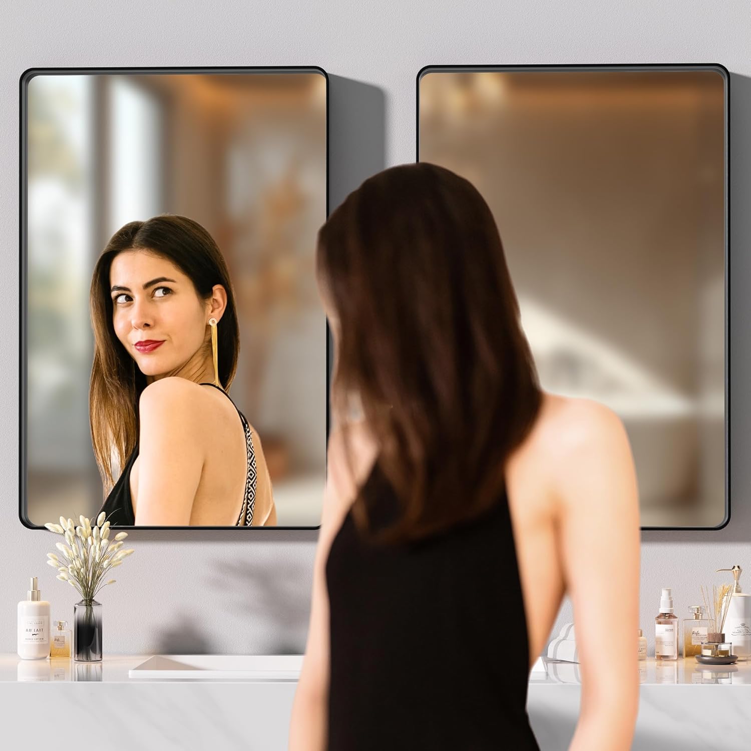 Black Vanity Mirror — 30" - View 2