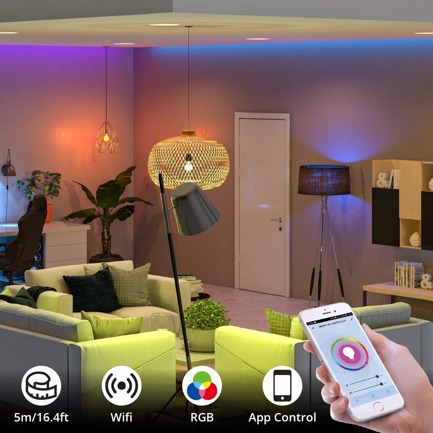 Smart Metal LED Strip Lights - View 5