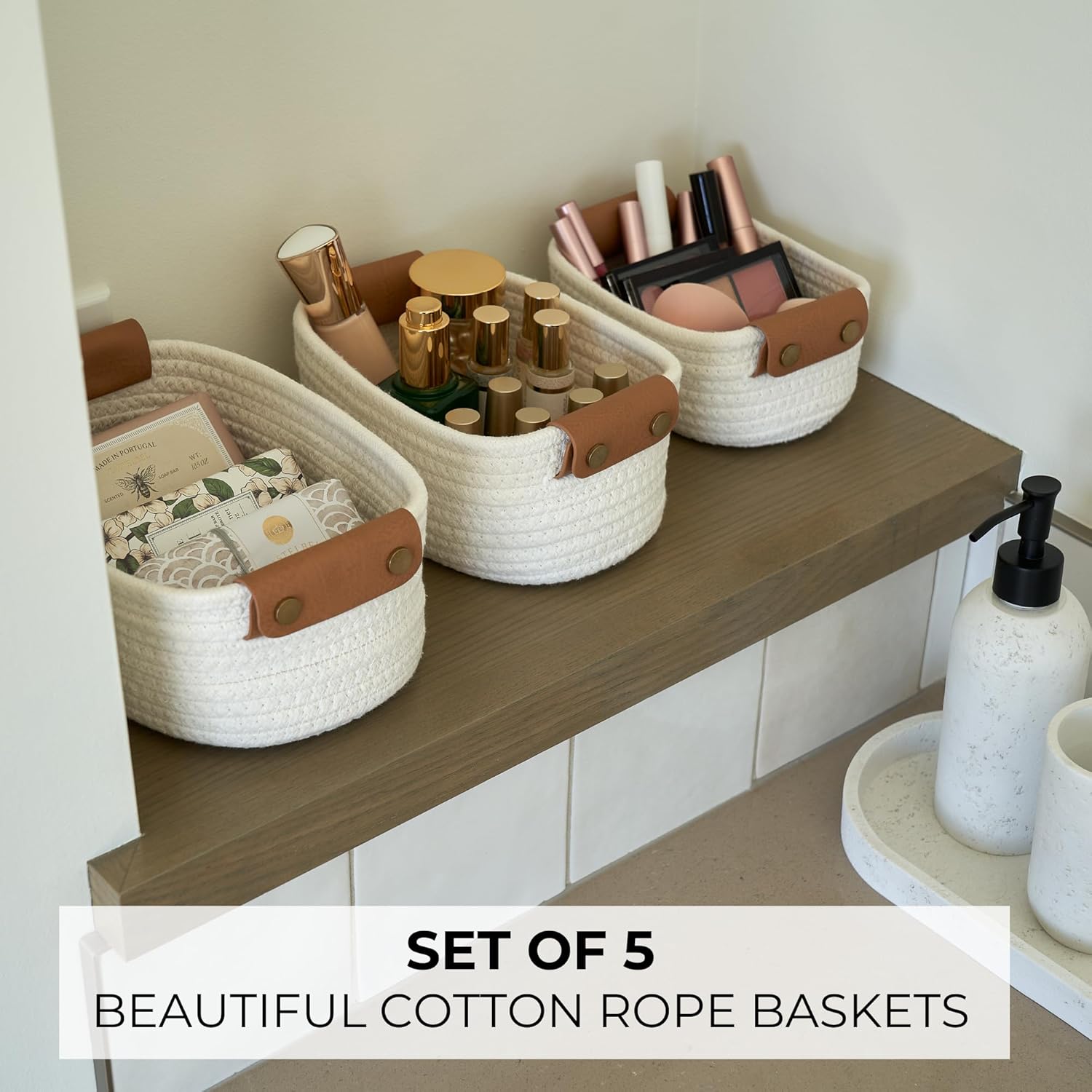 Beige Storage Bin — Set of 5 - View 5