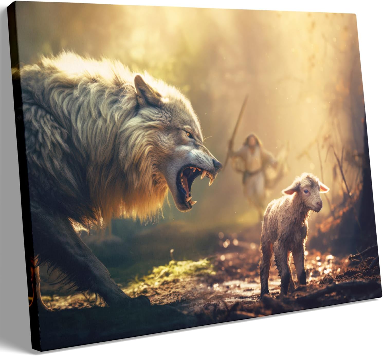 Blue Canvas Wall Art — 8" — Grey3