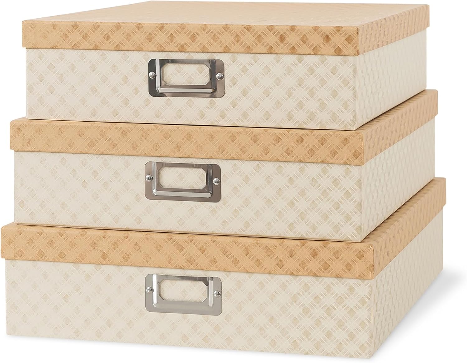 Storage Basket — Set of 3 — Geometric Check
