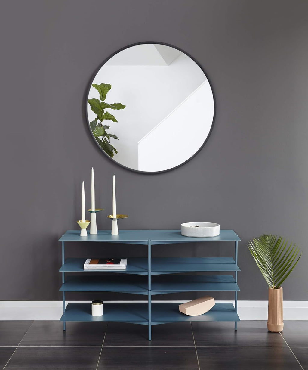 Round Modern Beige Wall Mirror — 37" - View 14