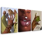 Wrapped Canvas Black Wall Decor — 12"