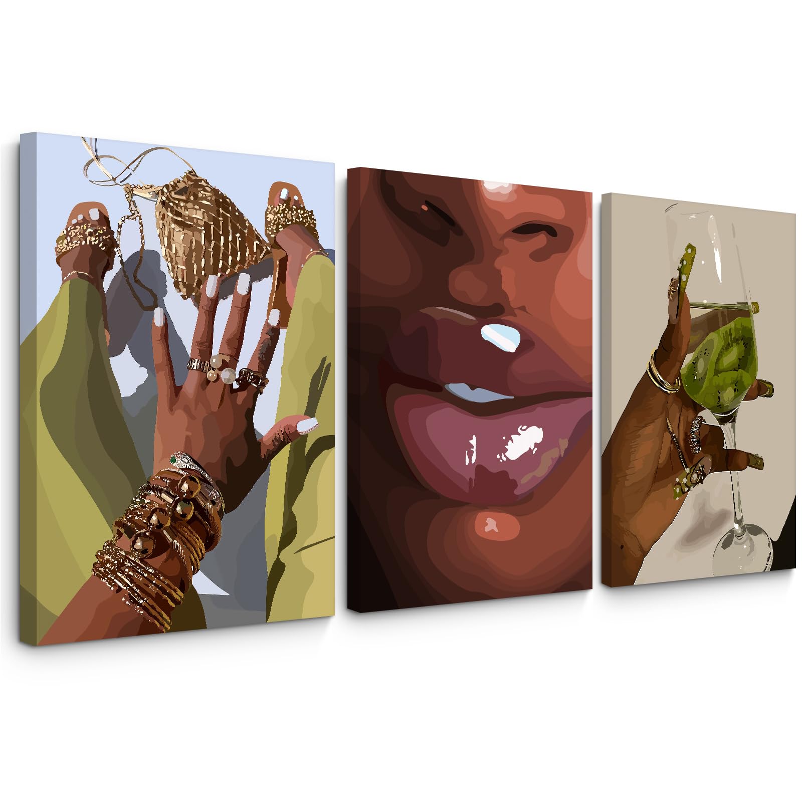 Wrapped Canvas Black Wall Decor — 12"