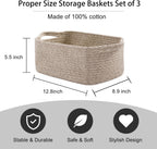 Boho Black Woven Basket — Set of 3 - View 3