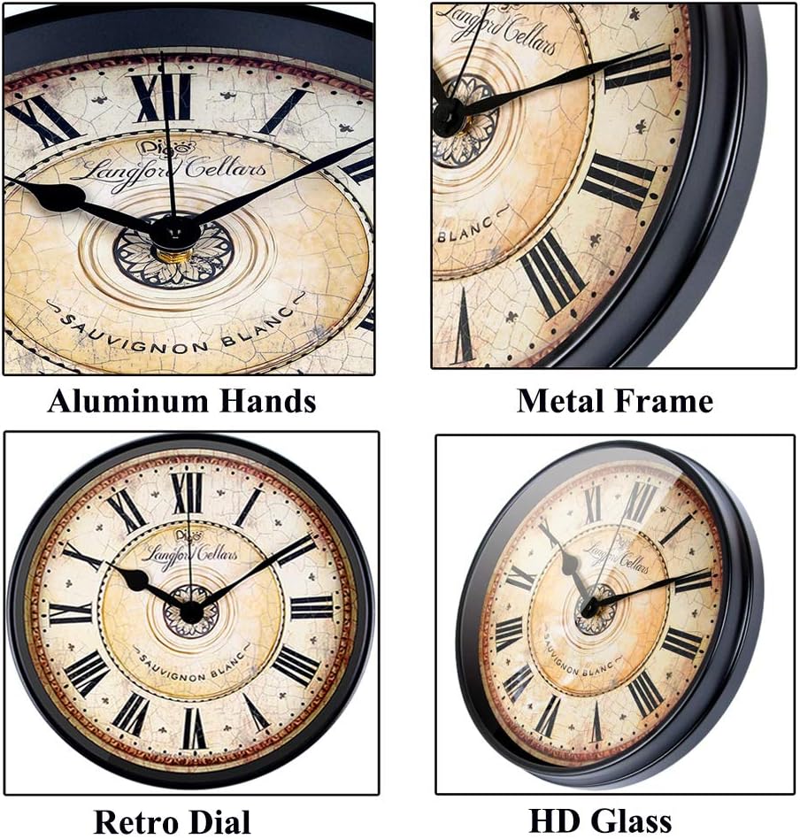 Battery Operated Mid-Century Metal Wall Clock — 12" - View 5