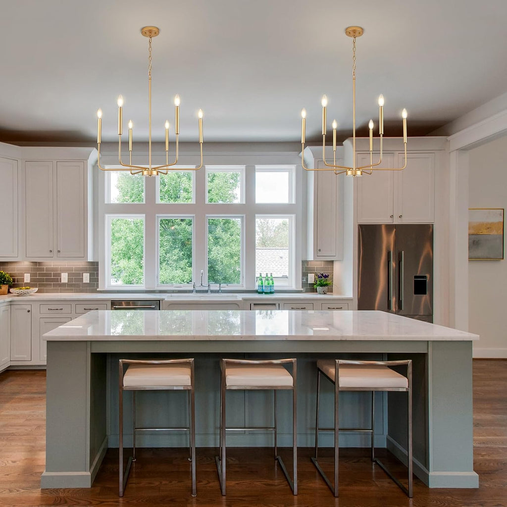 Farmhouse Black Chandelier — 6-Light - View 5
