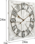 Farmhouse Brown Wall Clock — 24" - View 3