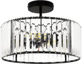 Luxe Black Chandelier — 3-Light — Black l
