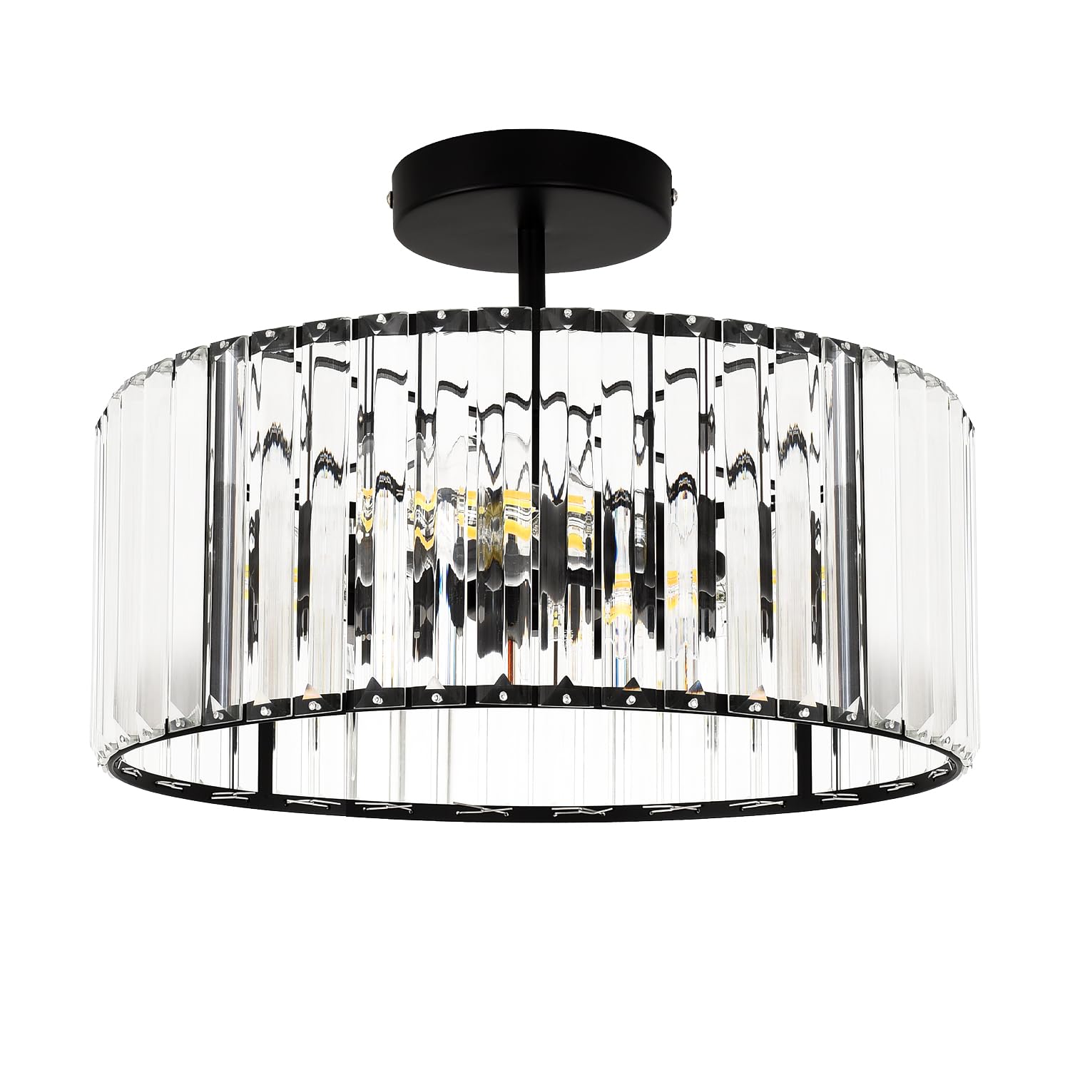 Luxe Black Chandelier — 3-Light