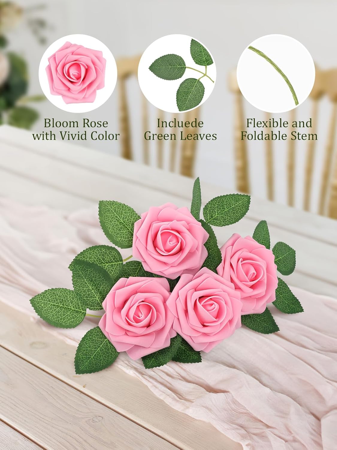 Beige Artificial Flowers - View 3