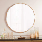 Beveled Luxe Wood Wall Mirror — 2"