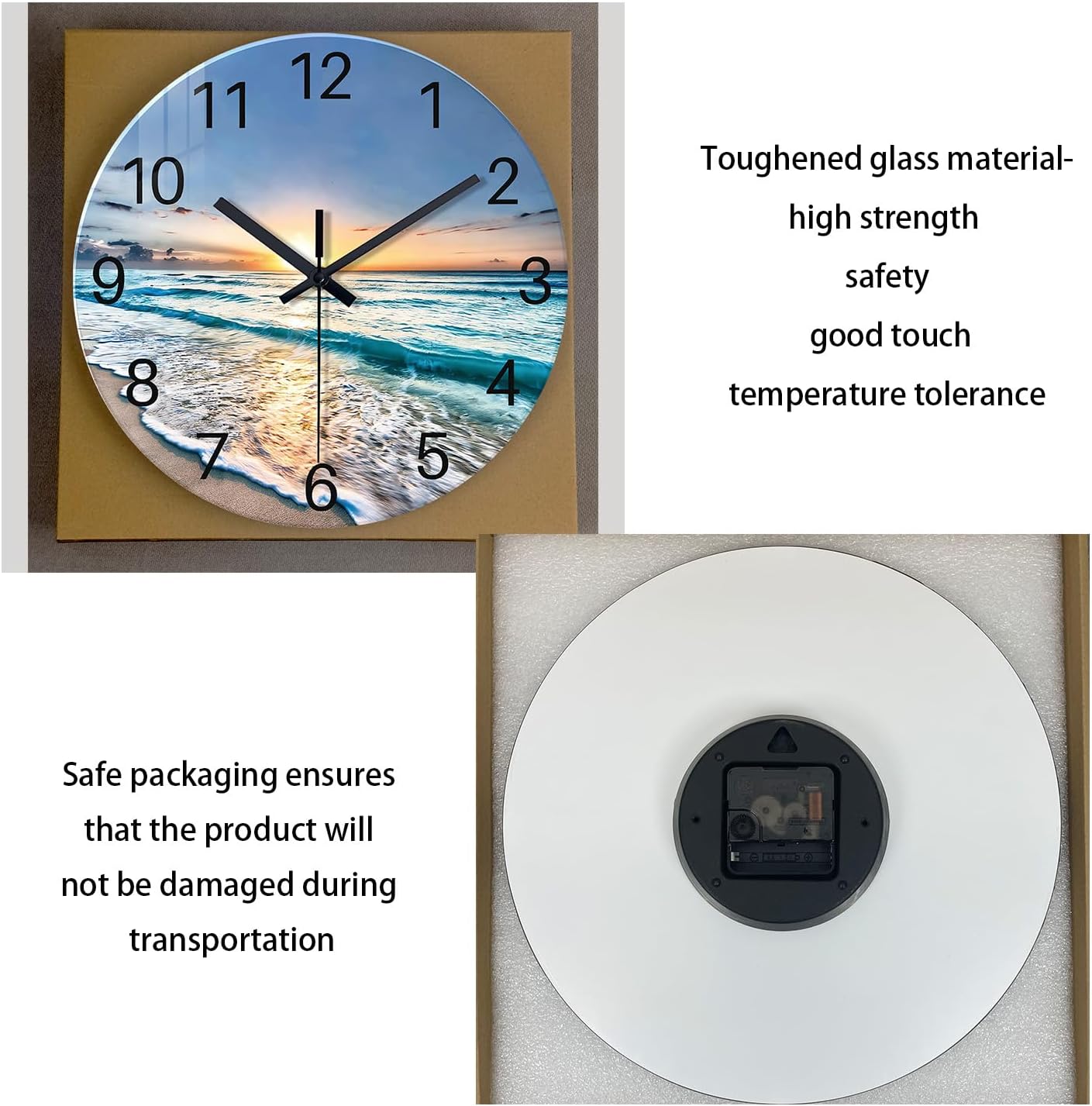 Battery Operated Blue Wall Clock — 16" - View 6