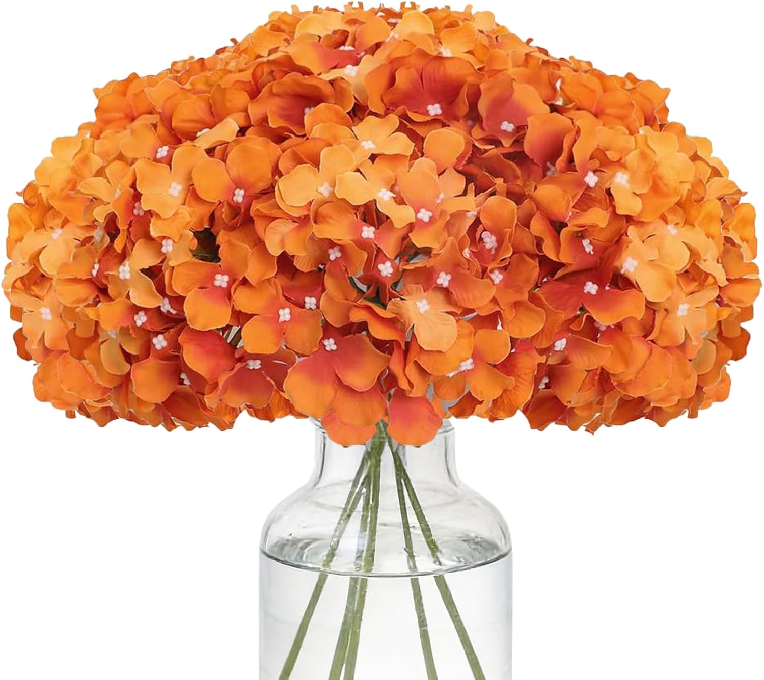 Beige Artificial Flowers — Set of 10 — Orange
