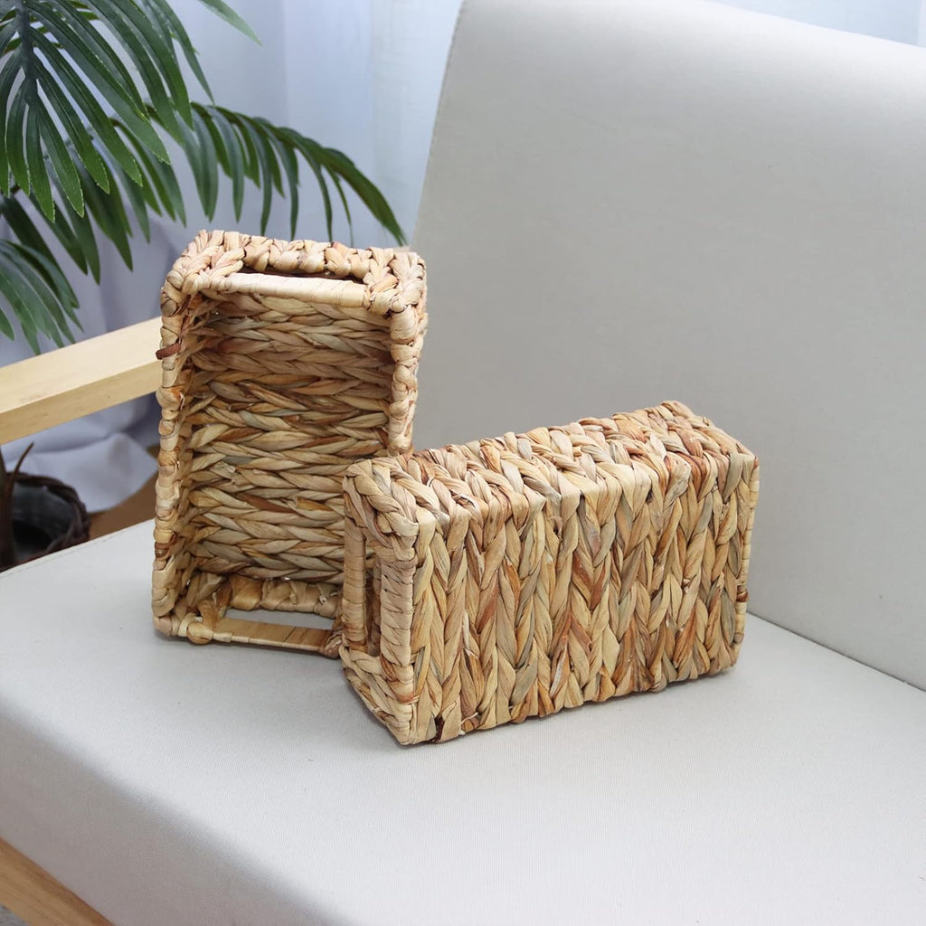 Rectangular Boho Rattan Storage Basket - View 4