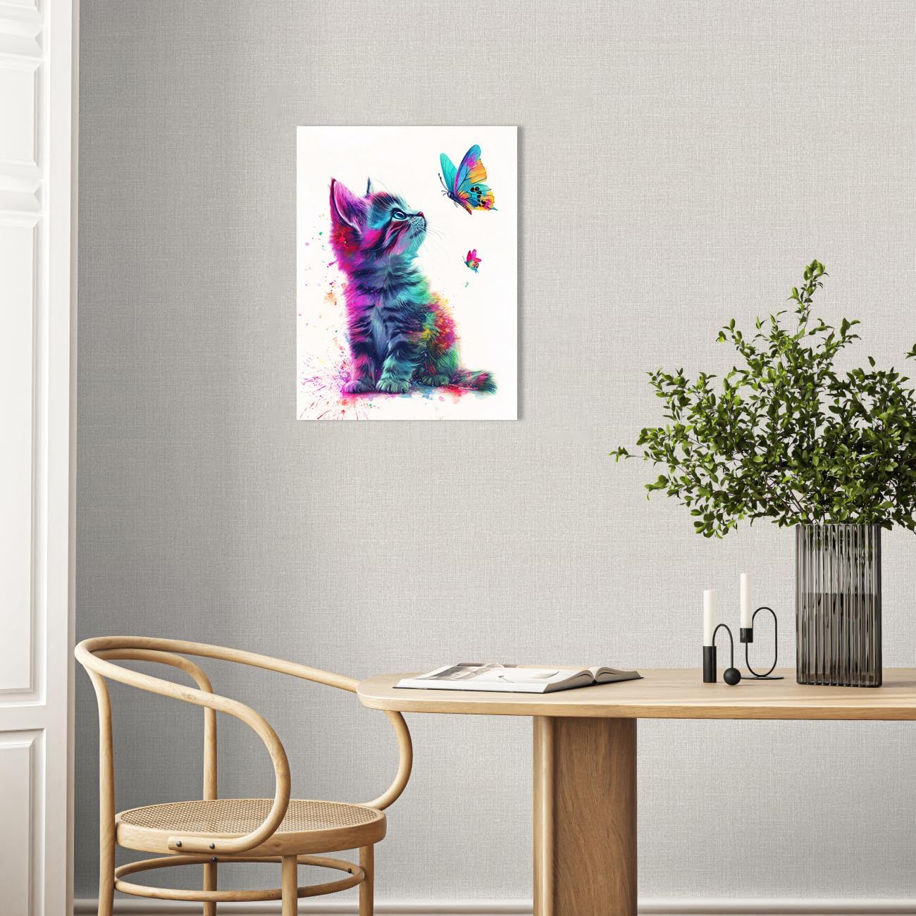 Framed Brown Canvas Wall Art — 16" - View 4