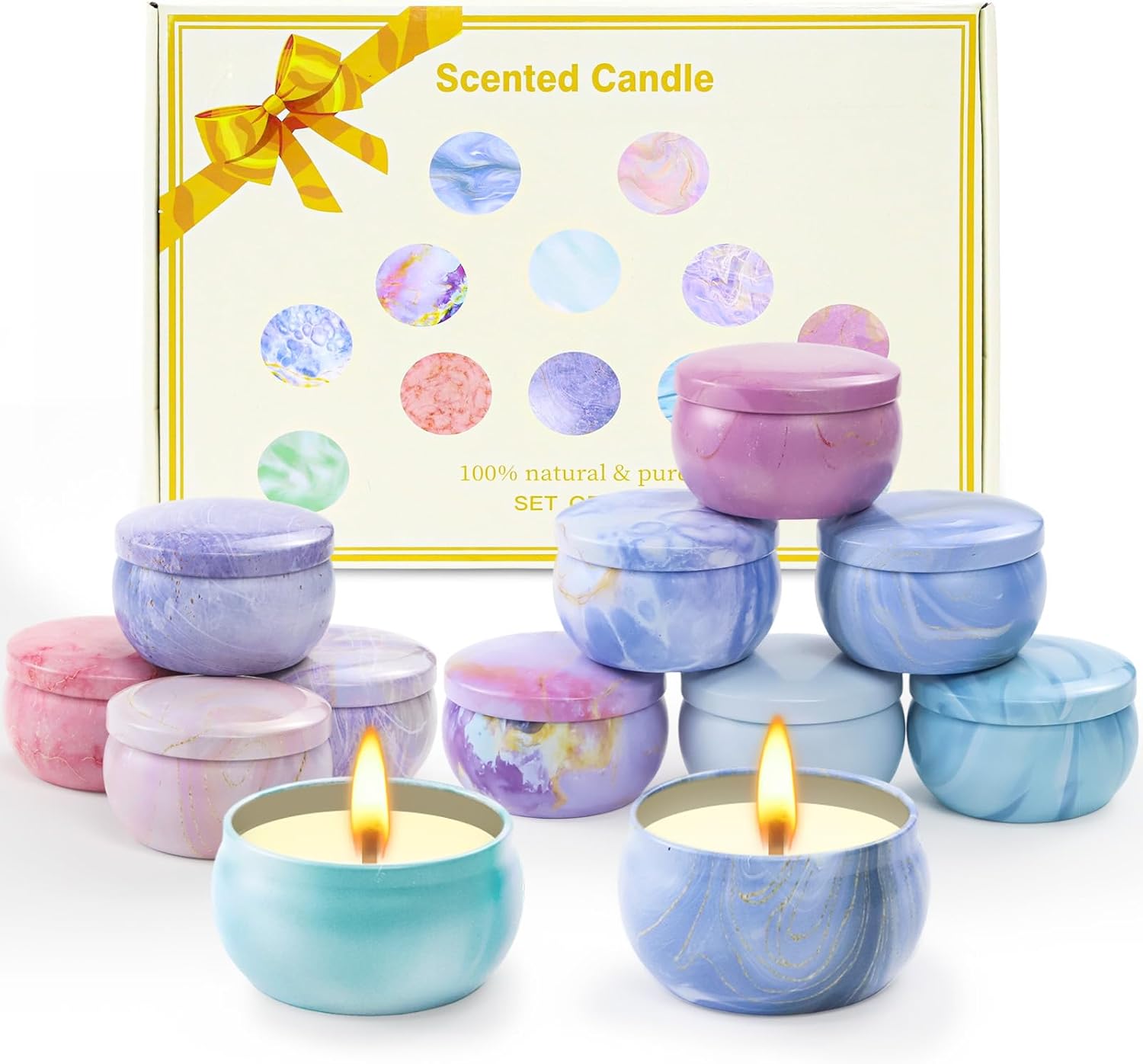 Soy Wax Metal Scented Candle — pink-12