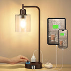 Dimmable Brown Nightstand Lamp — Brown