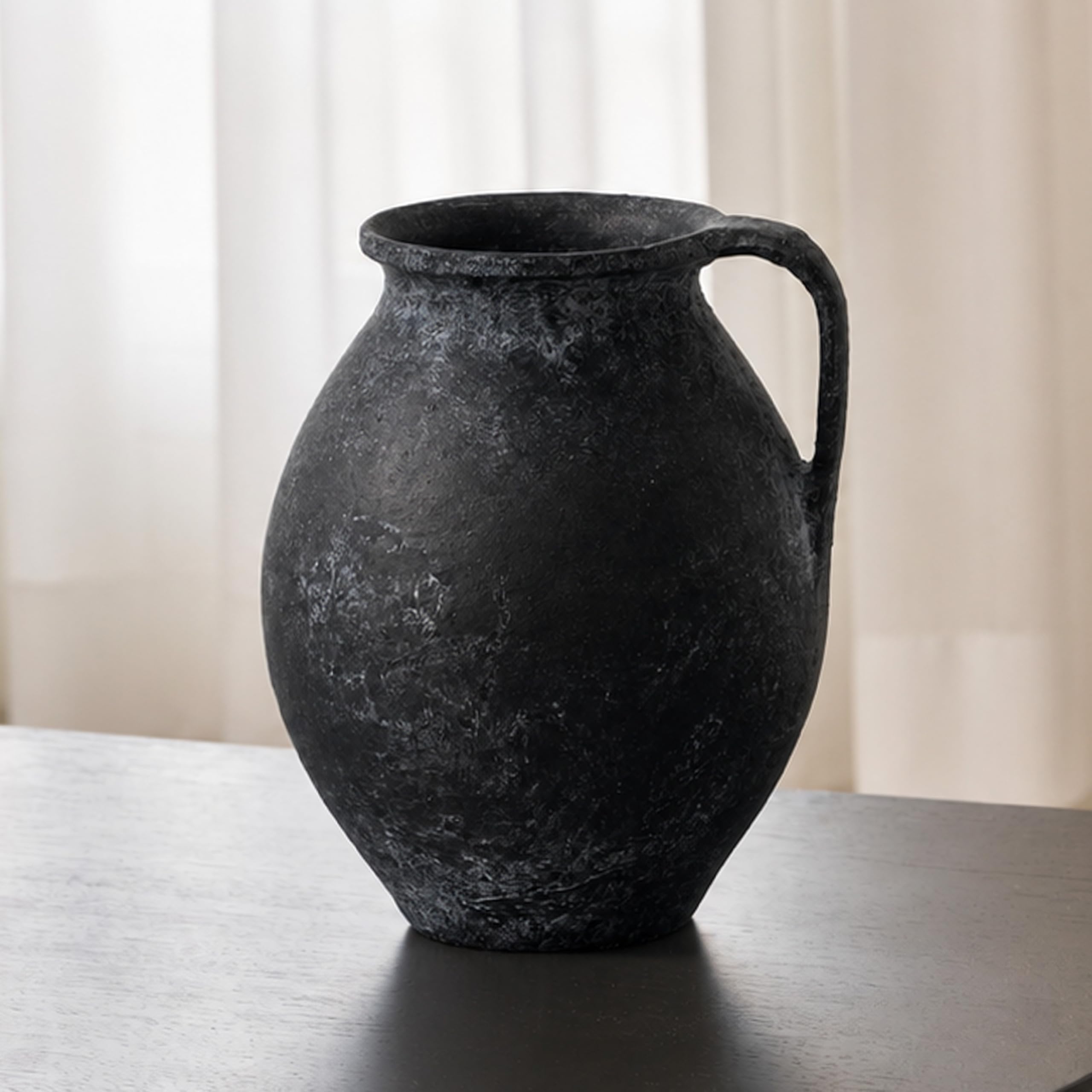 Farmhouse Black Vase — 11.2"