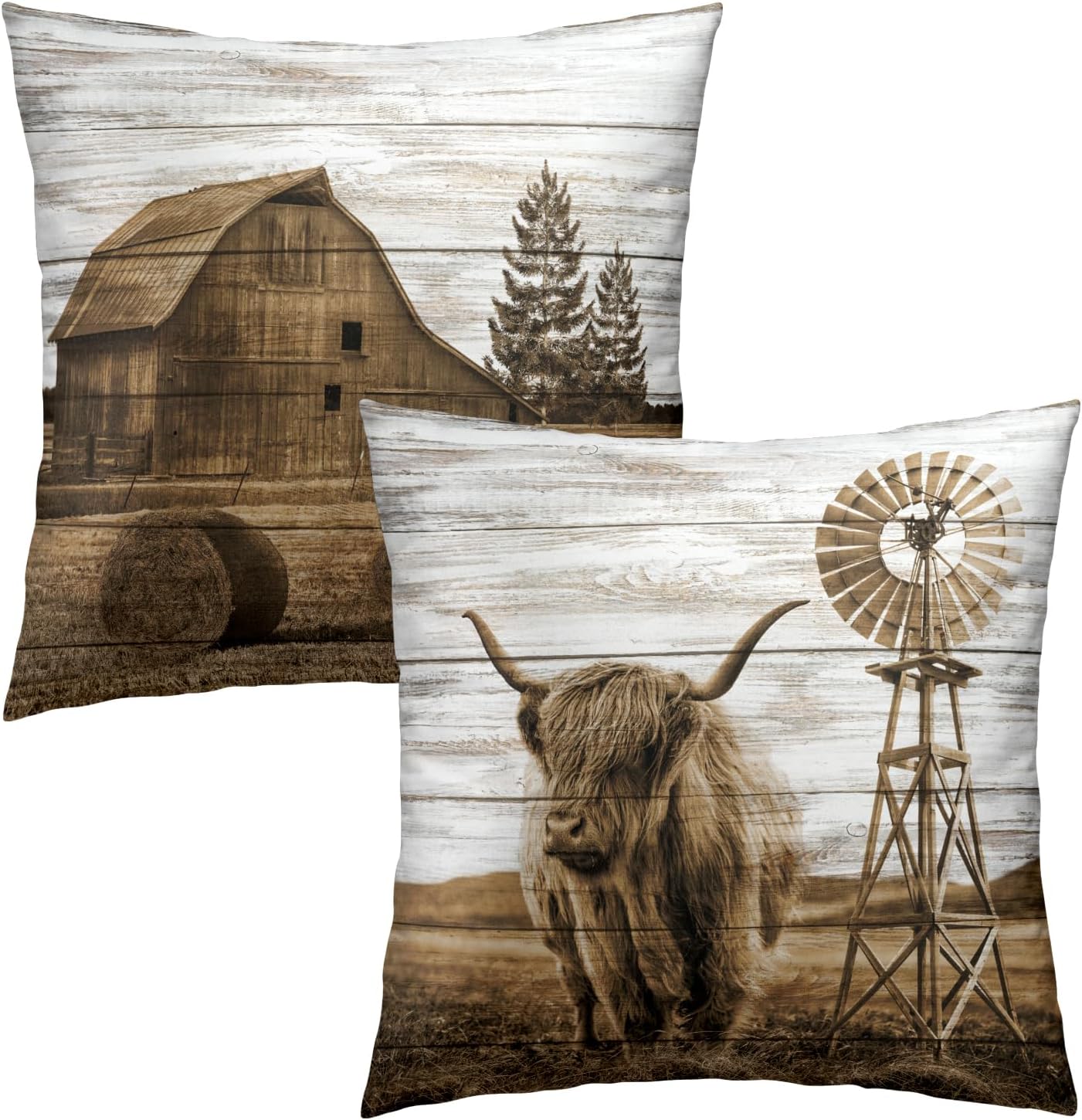 Boho Blue Throw Pillow Cover — 18" — 20" x 20" (Pack of 1)