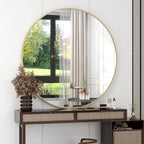 Round Luxe Black Wall Mirror — 32" - View 9