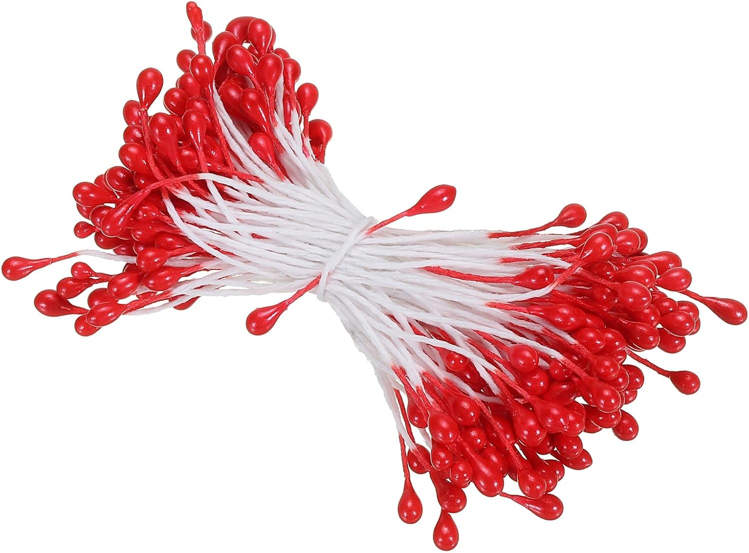 Beige Artificial Plant — Bright Red