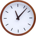 Battery Operated Mid-Century Wood Wall Clock — 12" — 12"