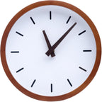 Battery Operated Mid-Century Wood Wall Clock — 12" — 12"