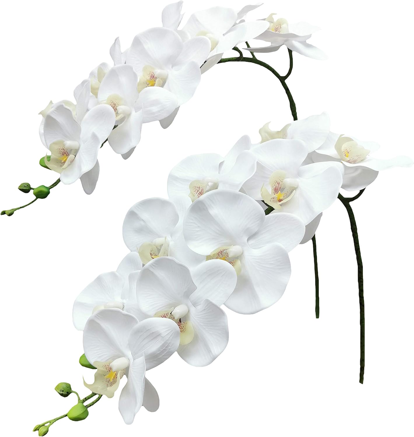 Green Artificial Flowers — 38" — White