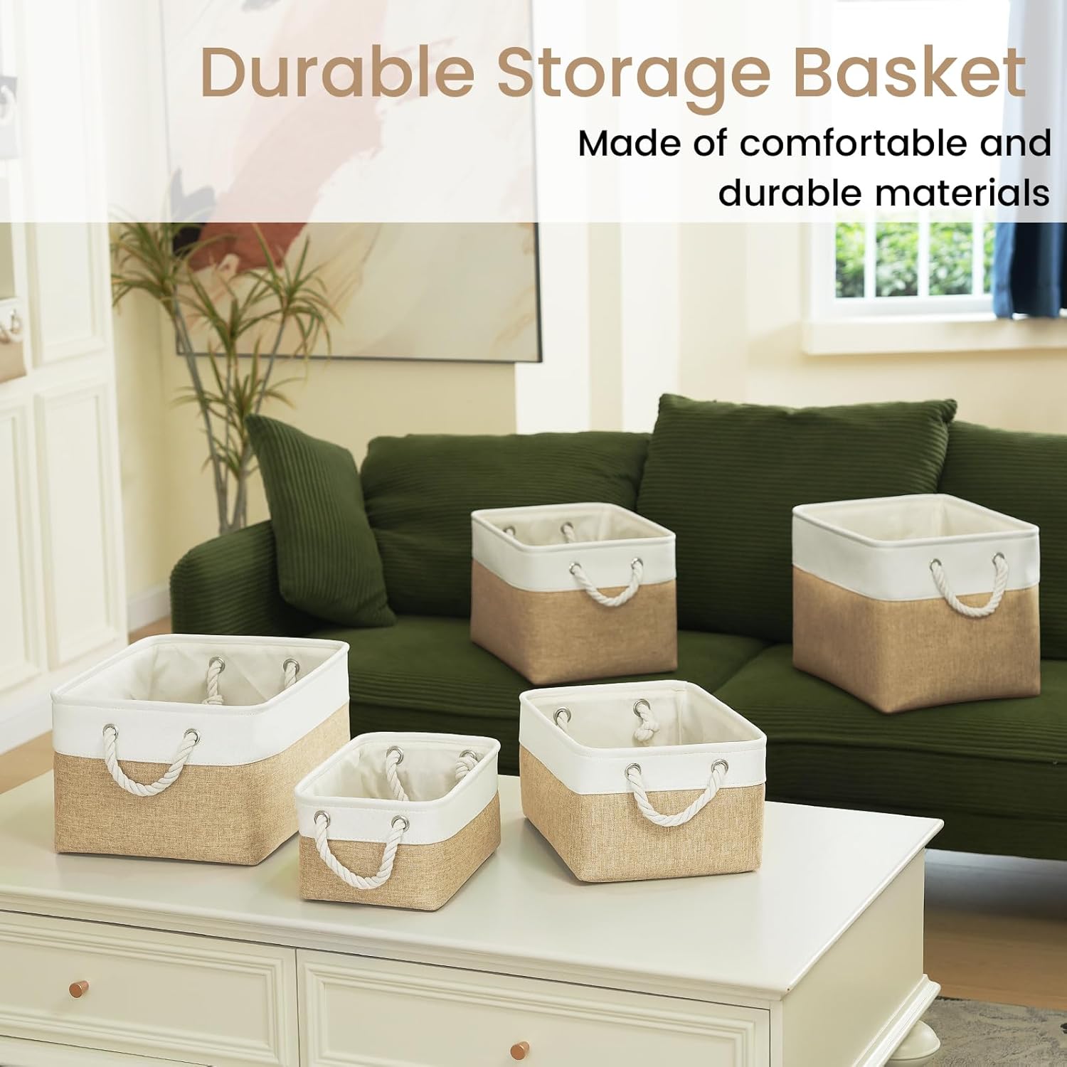 Beige Storage Bin — 2" - View 7
