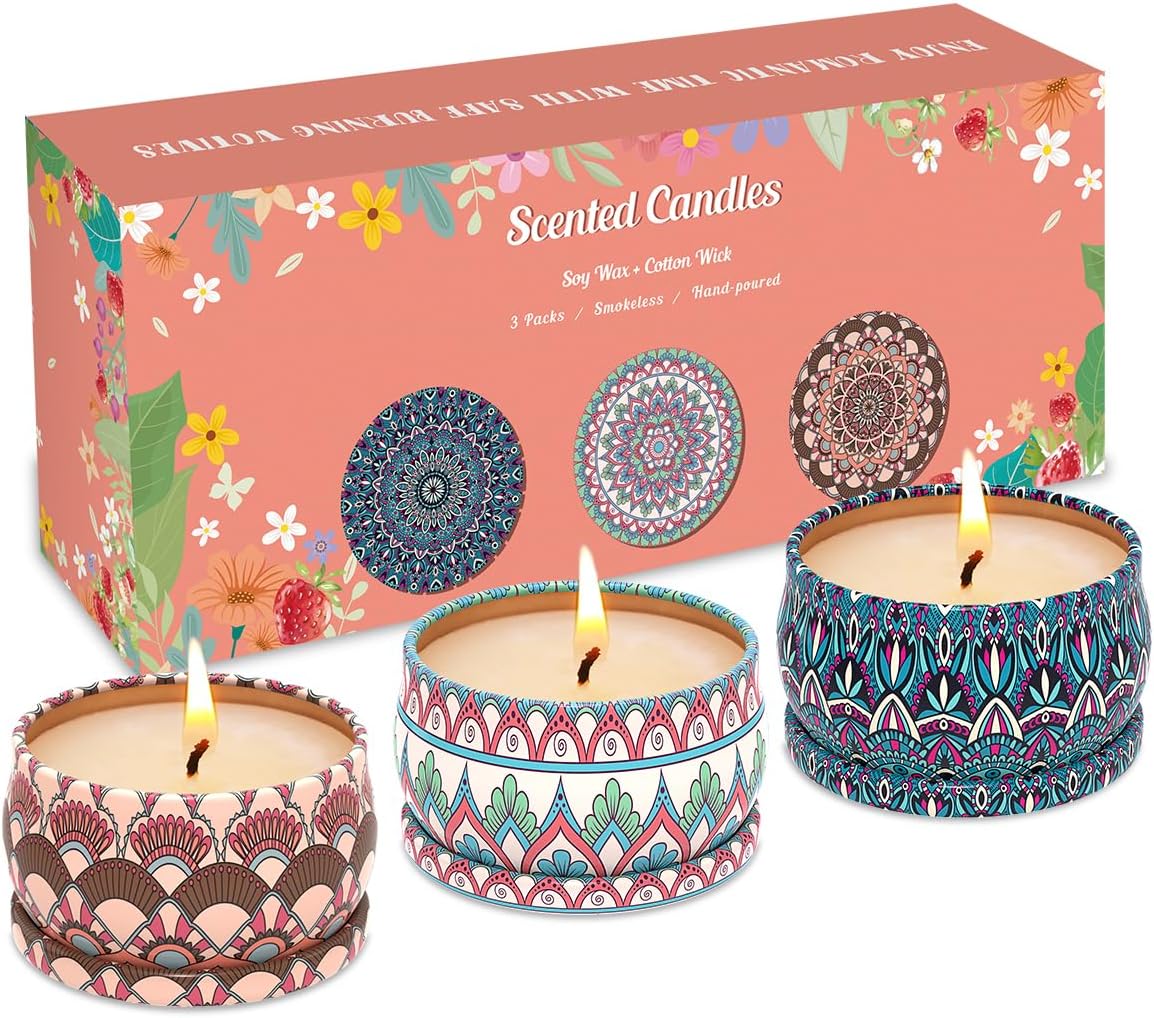 Soy Wax Scented Candle — Strawberry & Lilac & Freesia
