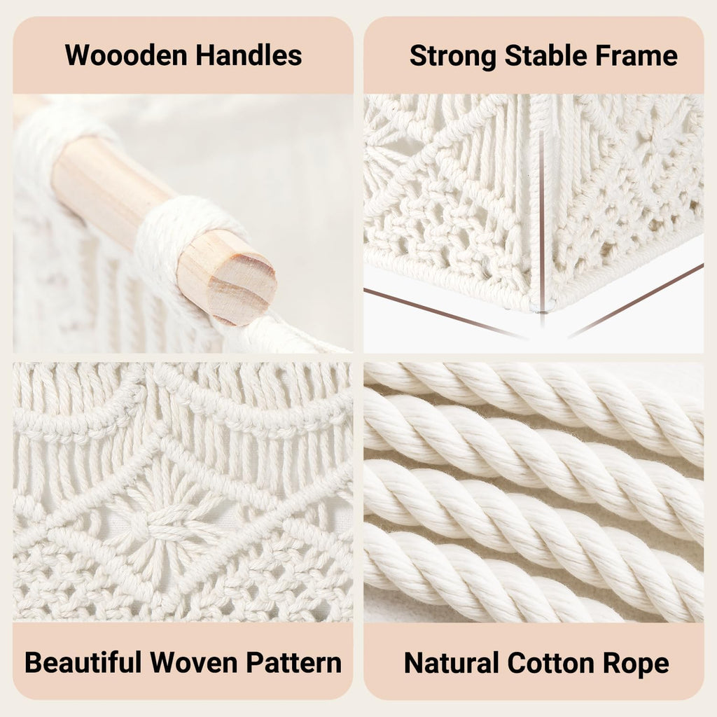 Boho Rattan Storage Basket — Set of 2 - View 3