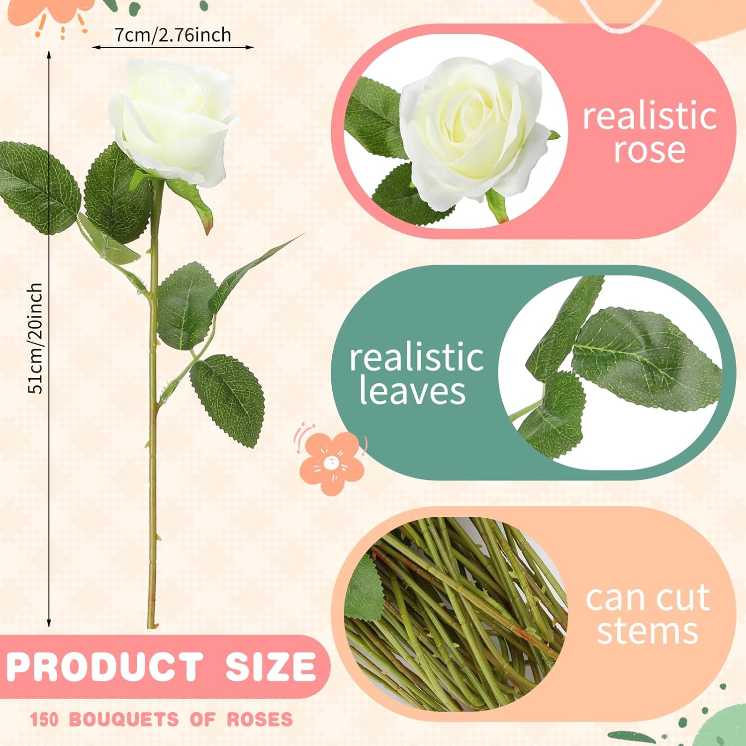 Beige Artificial Plant - View 2