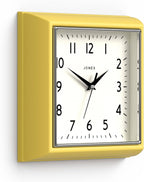 Mid-Century Black Wall Clock — 10" — Cheeky Yellow