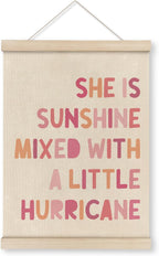 Framed Boho Pink Canvas Wall Art — 14" — 16"L x 12"W