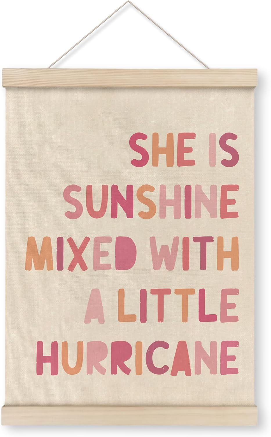 Framed Boho Pink Canvas Wall Art — 14" — 16"L x 12"W