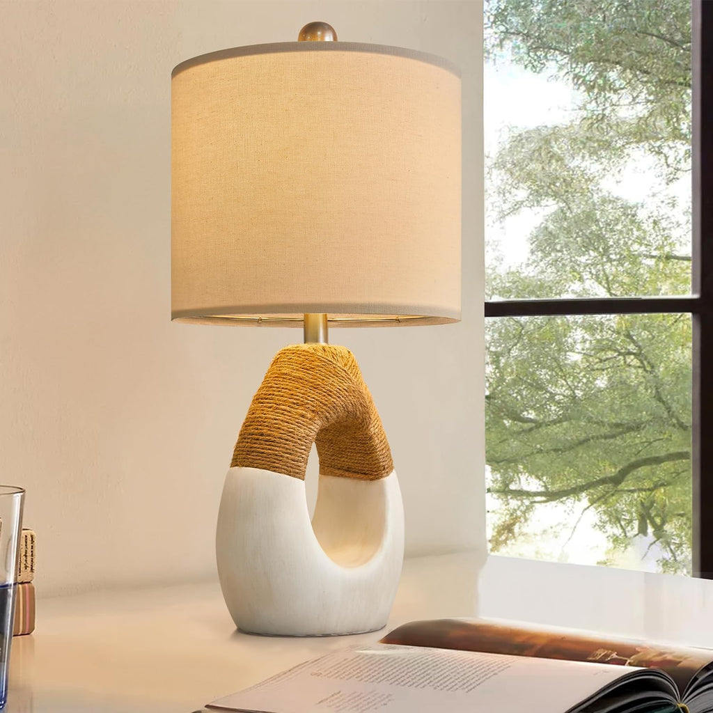 Boho Beige Bedside Lamp - View 8