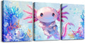Blue Canvas Wall Art — 12" — Ocean Blue Dark Pink