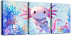 Blue Canvas Wall Art — 12" — Ocean Blue Dark Pink