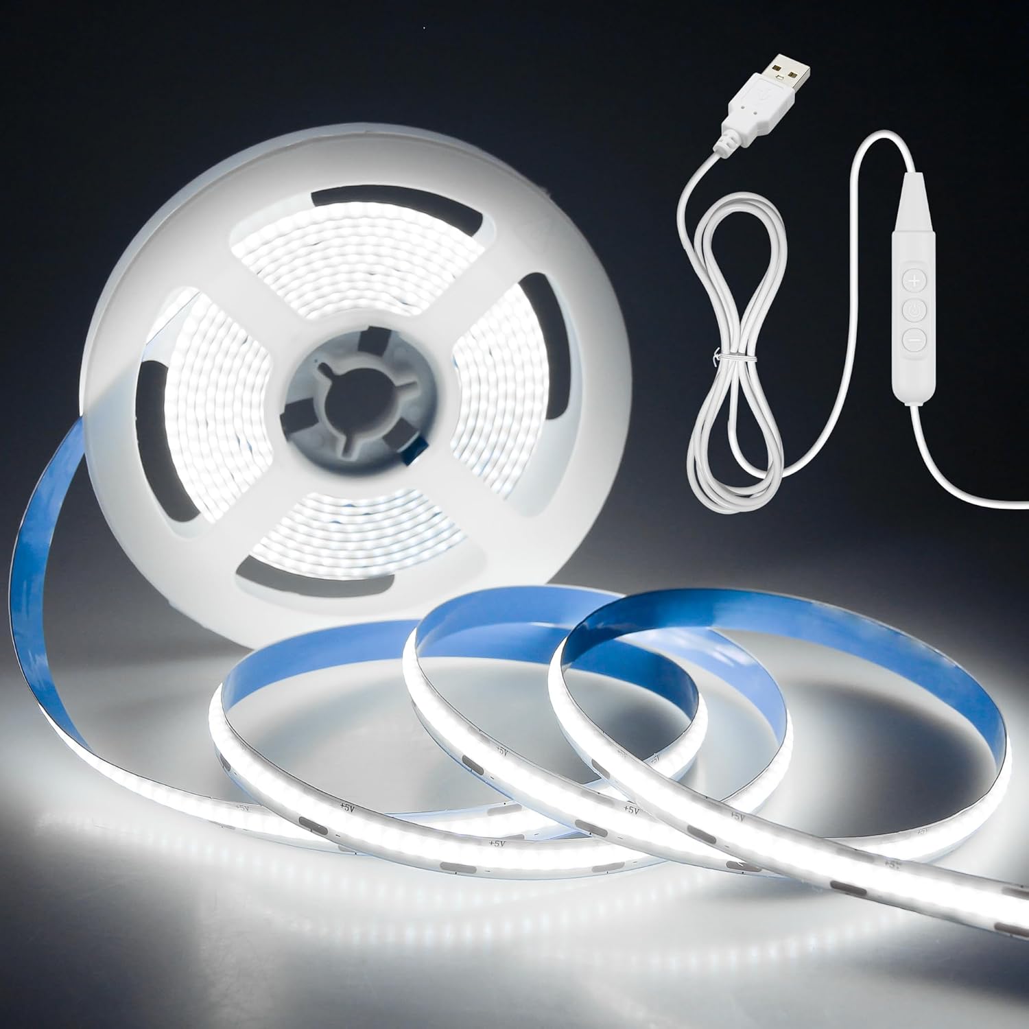 Dimmable Metal LED Strip Light — 10ft/Cold White
