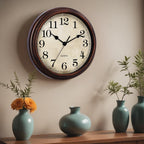 Battery Operated Gold Wall Clock — 9" - View 5