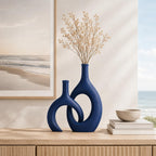 Modern Blue Vase — Set of 2 - View 7