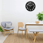 Battery Operated Modern Black Wall Clock — 13" - View 6