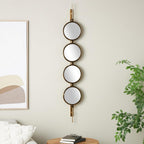 Round Luxe Gold Wall Mirror — 8" - View 2