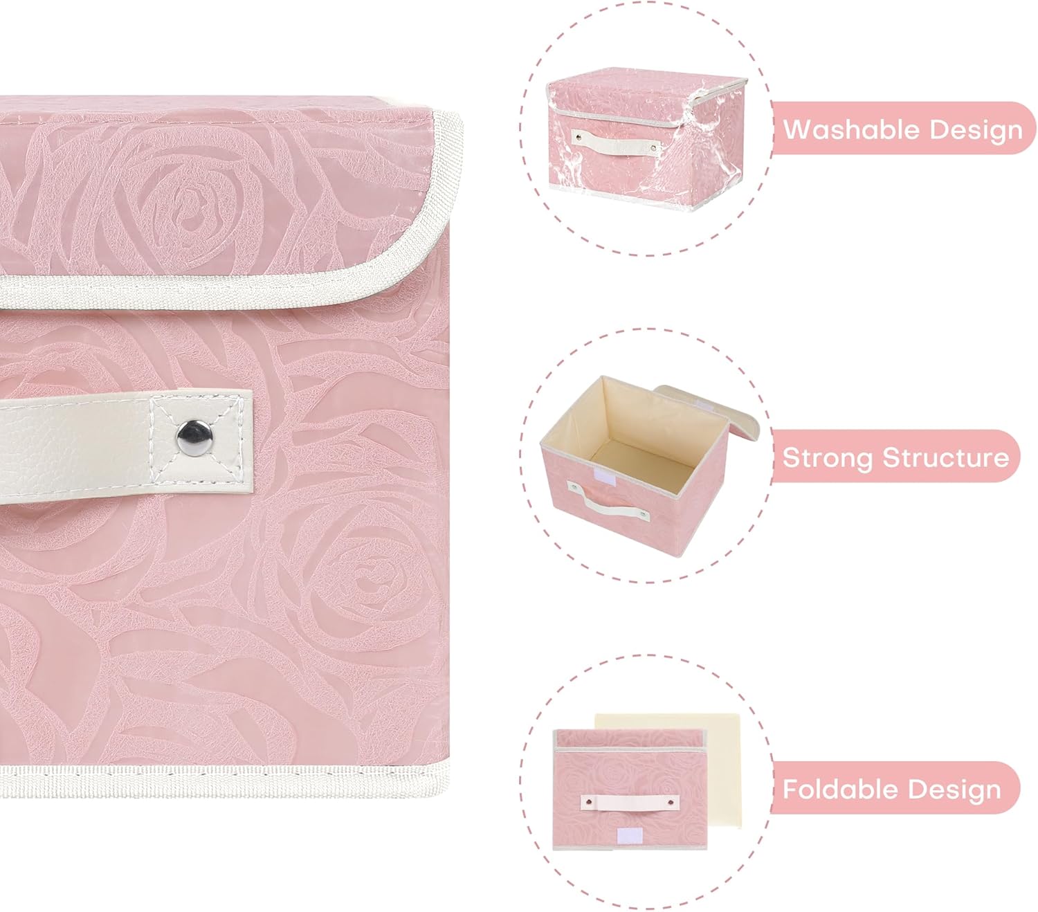 Pink Storage Bin — Set of 1 - View 2