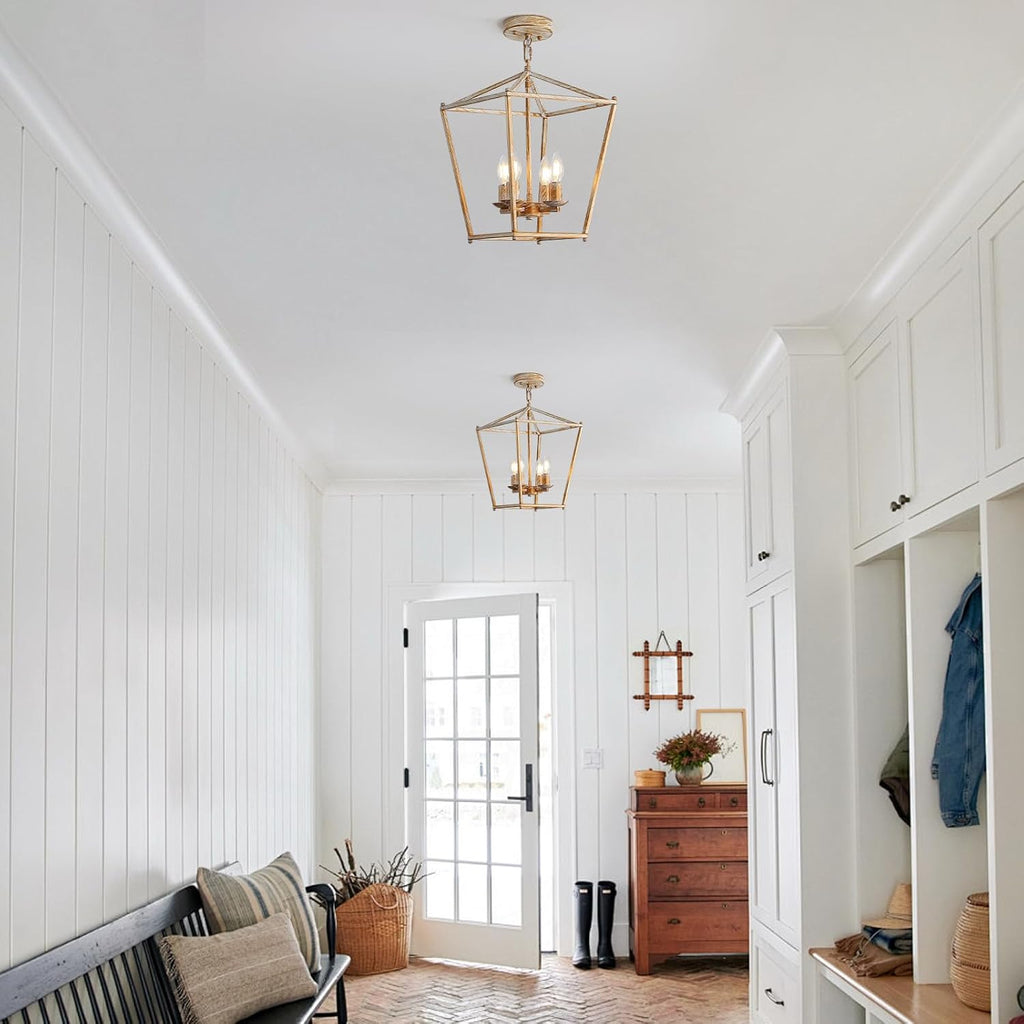 Farmhouse Gold Candle — 4-Light - View 9