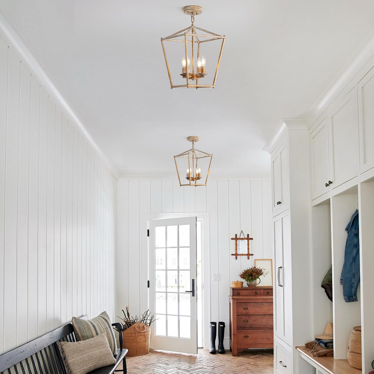 Farmhouse Gold Candle — 4-Light - View 9