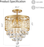 Luxe Black Chandelier — 3-Light - View 2