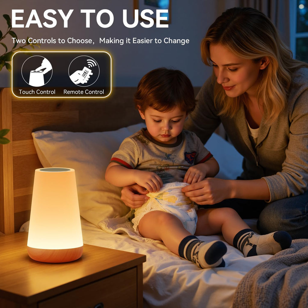 Rechargeable Brown Bedside Lamp - View 4