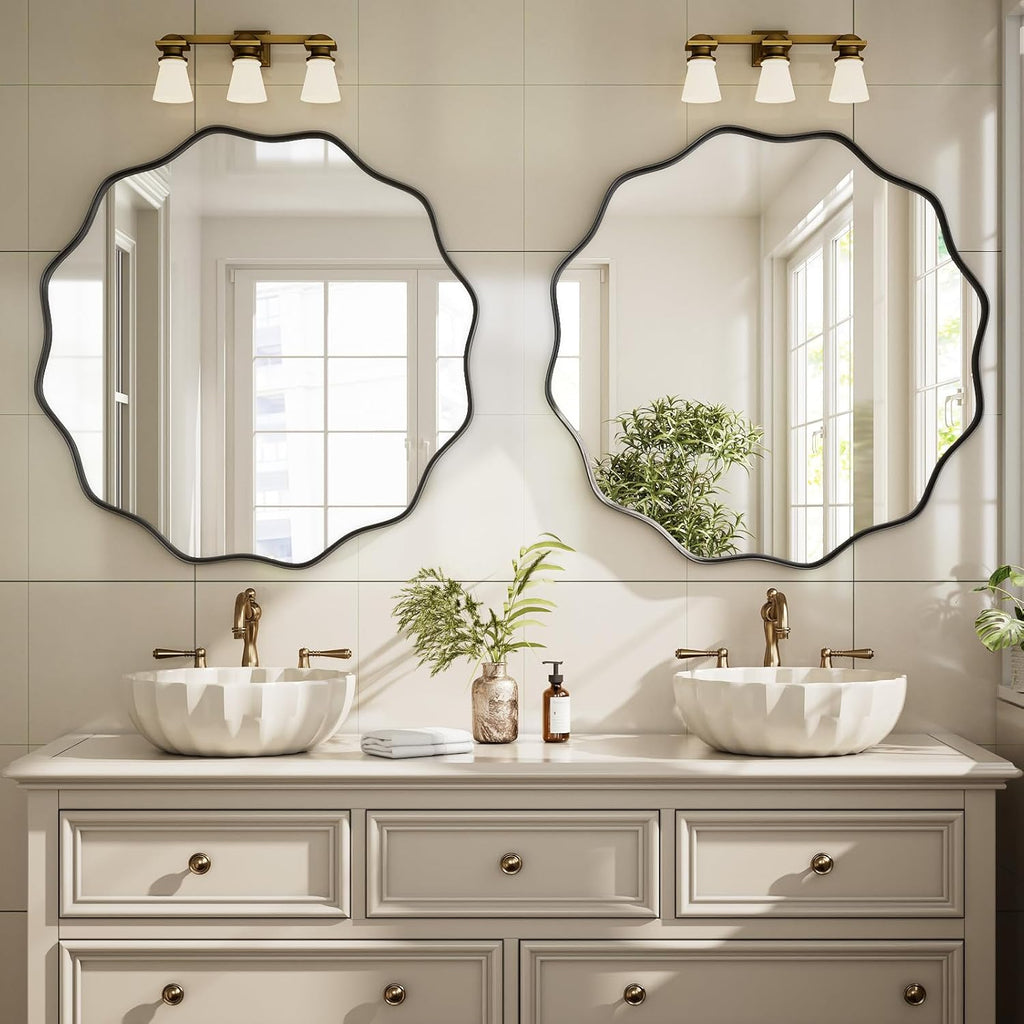 Round Black Vanity Mirror — 24" - View 5